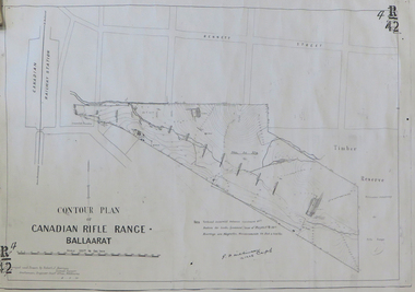 Plan, Contour Plan of the Canadian Rifle Range Ballaarat, 1906, 12/10/1906