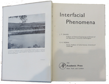 Book, Interfacial phenomena, 1961