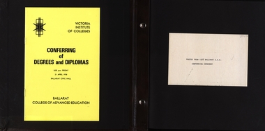 Photograph - Photograph Album, Ballarat College of Advanced Education Conferring Ceremonies, 1978, 1978