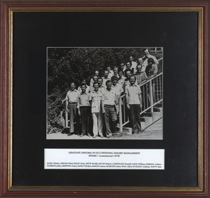 Photograph - Black and White, Graduate Diploma in Occupational Hazard Managment Intake 1, 1979, 1979