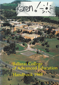 Book, Ballarat College of Advanced Education Handbook, 1989, 1989