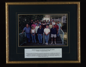 Photograph - Photograph - Colour, Artafact, VIOSH - Occupational and Safety Certificate Course, Intake 14 1999, 1997