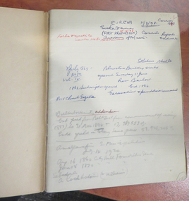 Exercise Book, Newspapers, "Ballarat Star" notes, K .E.Rash