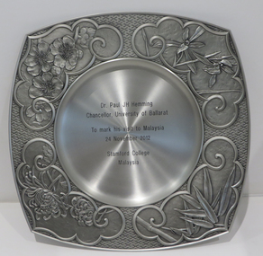 Object, Pewter 'Four Gentleman' Plate