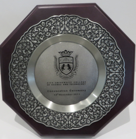 Object - Pewter Plate, Pewter Plate from City University College of Science and Technology, 2011