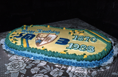 Photograph - Colour, Ballarat School of Mines Founders Day Cake, 1988, 1988