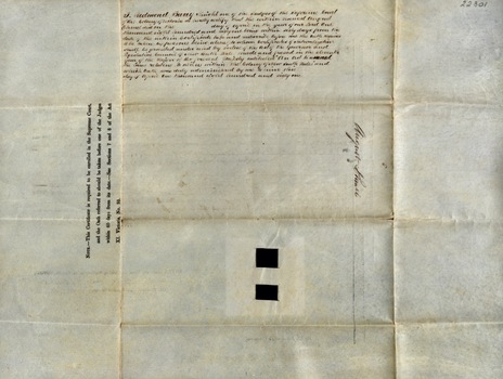 Handwritten declaration