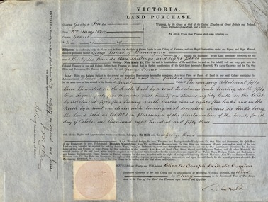 Document, Grant, by Purchase, to George Innes, 3 May 1854, 1854