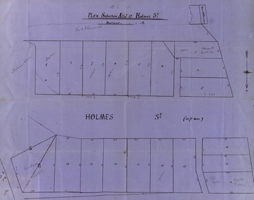 Map, Plan subdivision: Allotment 12 Holmes Street, Ballarat