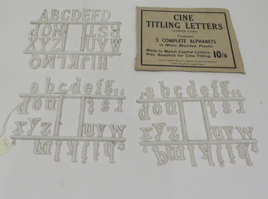 Object, CINE Titling Letters, 1948