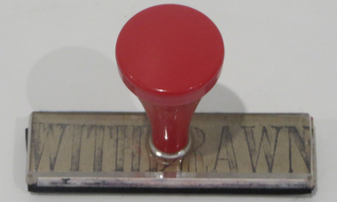 Tool - Object, Withdrawn Stamp