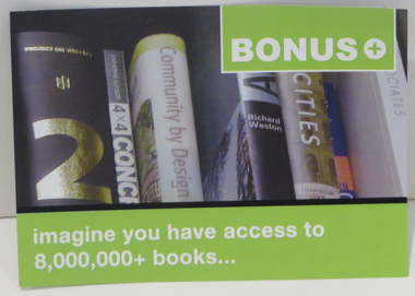 Postcard - colour, Postcard advertising the Bonus+ catalogue