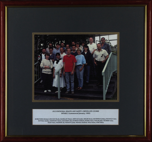 Photograph - coloured, Occupational Health and Safety Certificate Course, intake 2, 1992, 1992