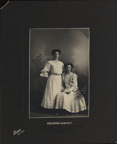 Photograph - Photograph - Black and White, Jas. Brown et al, Edith and Maud Yung and Yung Family, 1 1909