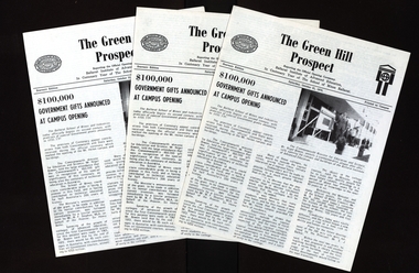 Magazine - Newsletters, The Green Hill Prospect, 1970