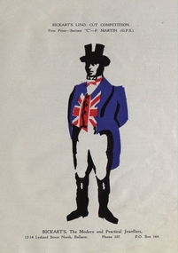 Artwork - Print, P. Martin, Bickart's Lino Cut Competition First Prize Winner Artwork, 1940