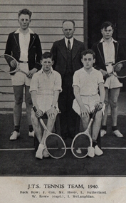 Photograph - Black and White, Junior Technical School Tennis Team, 1940