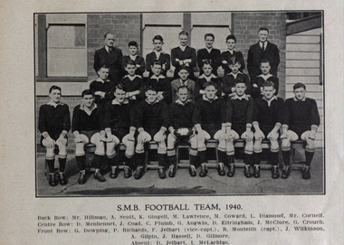 Photograph - Black and White, Ballarat School of Mines Football Team, 1940