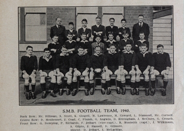 Photograph - Black and White, Ballarat School of Mines Football Team, 1940, 1940