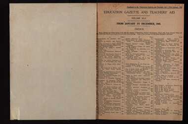 Book, Education Gazette, 1940s, 1940s