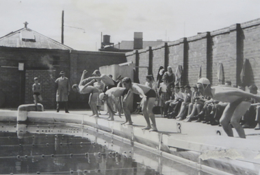 Photograph - Image, Ballarat Teachers' College Swimming competition, 1960