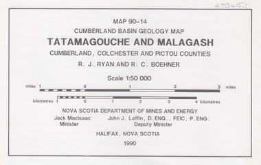 Map - Geological, Tatamagouche and Malagash: Cumberland Basin Geology Map, 90-14
