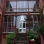 Stairs on a red brick building