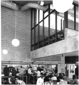 People dining in the cafe on Mount Helen Campus