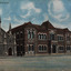 Colour postcard showing two buildings in the Ballarat School of Mines
