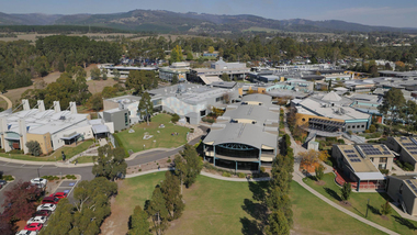 aerial photograph of Gippsland campus. 
