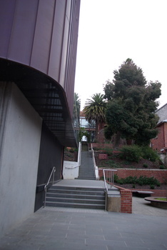 View of stairs and garden