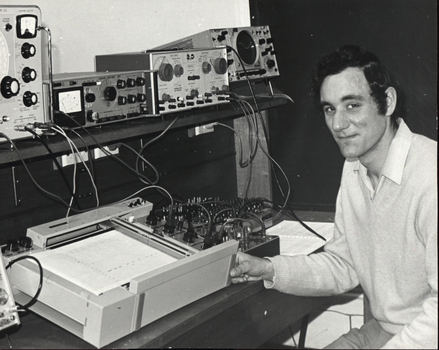 A man with electric equipment