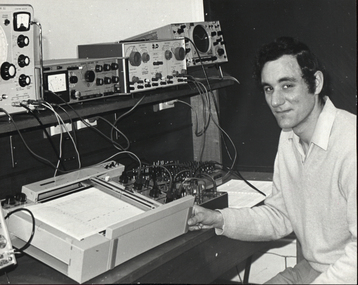 A man with electric equipment