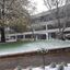 Snow in a courtyard