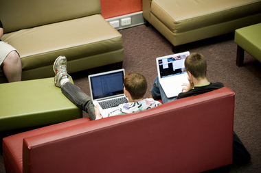 Students on a lounge