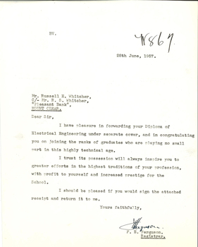 Typed letter