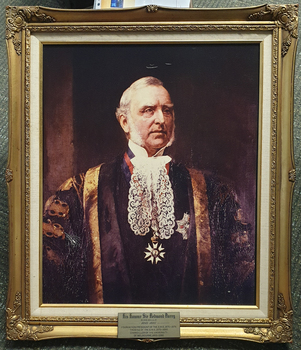 Portrait of a man in academic regalia