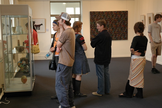 Students in a gallery