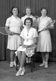 Photograph, Four Female Tennis Players, c1938