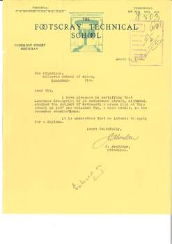 correspondence of letterhead