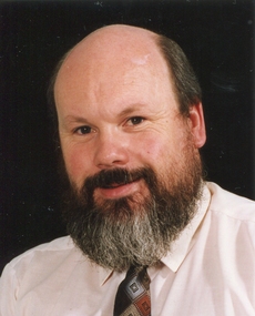 Photograph, Univesity of Ballarat Mt Helen Campus Library Staffmember Lloyd Stinton, c1995