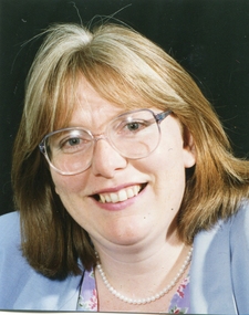 Photograph, Univesity of Ballarat Mt Helen Campus Library Staffmember Sharon Blood, c1995
