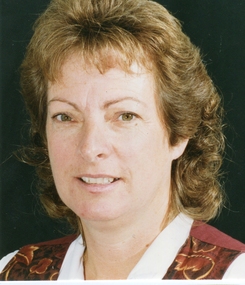 Photograph, Univesity of Ballarat Mt Helen Campus Library Staffmember Jill Nicholls, c1995