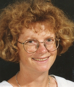 Photograph, Univesity of Ballarat Mt Helen Campus Library Staffmember Helen Wiseman, c1995