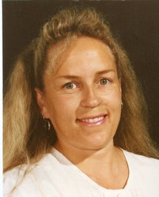 Photograph, Univesity of Ballarat Mt Helen Campus Library Staffmember Debbie Lord, c1995
