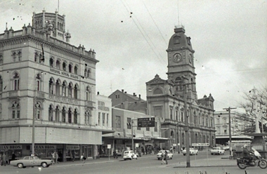 Photograph, Geoffrey Biddington, Sturt Street, Ballarat Looking towards the Town Hall, 1967