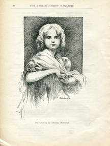 Work on paper - Accounts Listing, Pen Drawing by Dorothy Woolcock, 1938