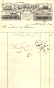 Document, E. Jermyn Letterhead, 29/11/1915