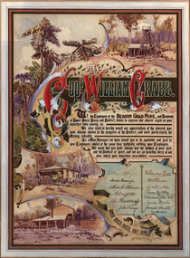 Painting - Illumination, john Sands Limited, Illuminated Address Presented to William Crabb of the Beacon Gold Mine, 1899, 05/1899