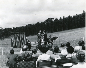 Photograph, John Santa (GIAE AV Section), Opening of the Gippsland Institute of Advanced Education Campus, 1976